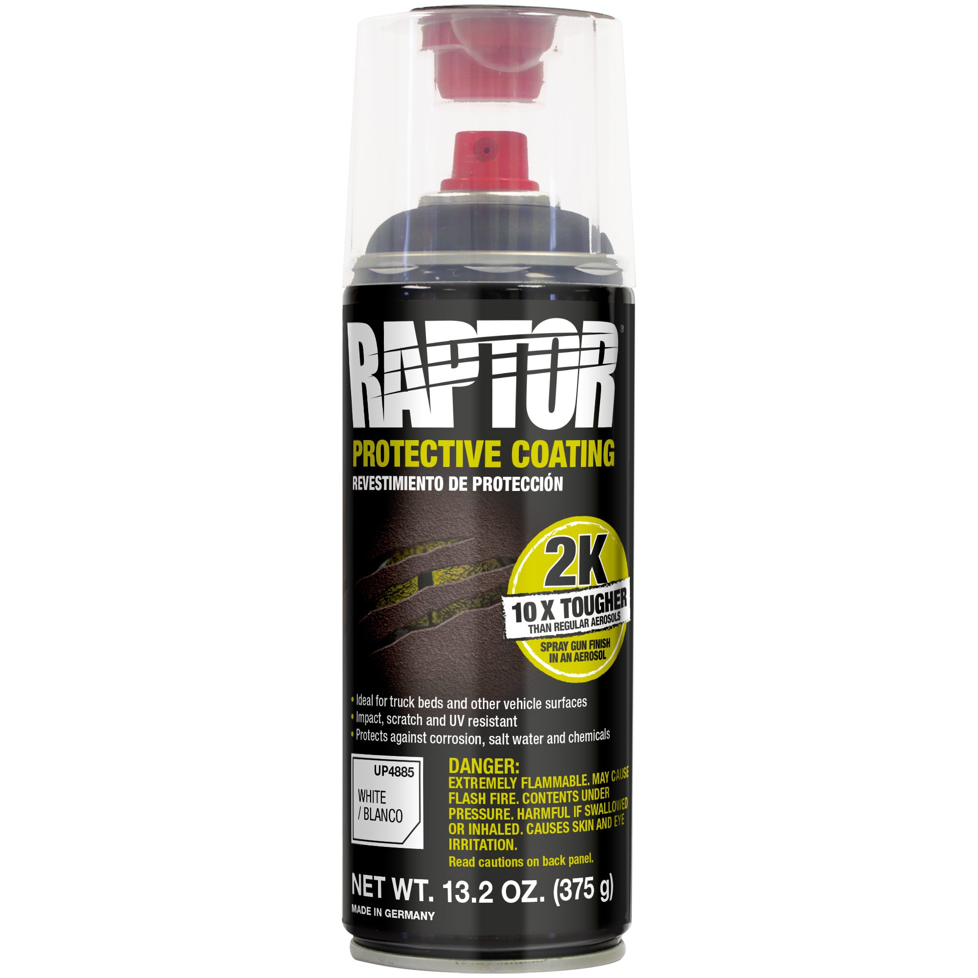 Raptor 2K Bedliner Aerosol — White, 6-Pack, Model# UP4885